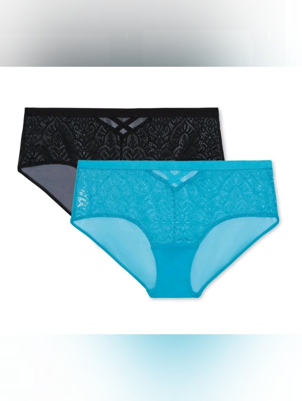 Adored by Adore Me Women’s Size 3X Dakota Lace and Mesh Hipster Underwear 2-Pack